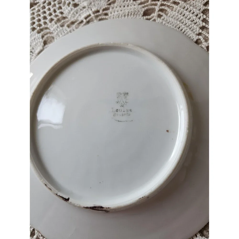Antique Floral Porcelain Jaeger & Co Plate in 
